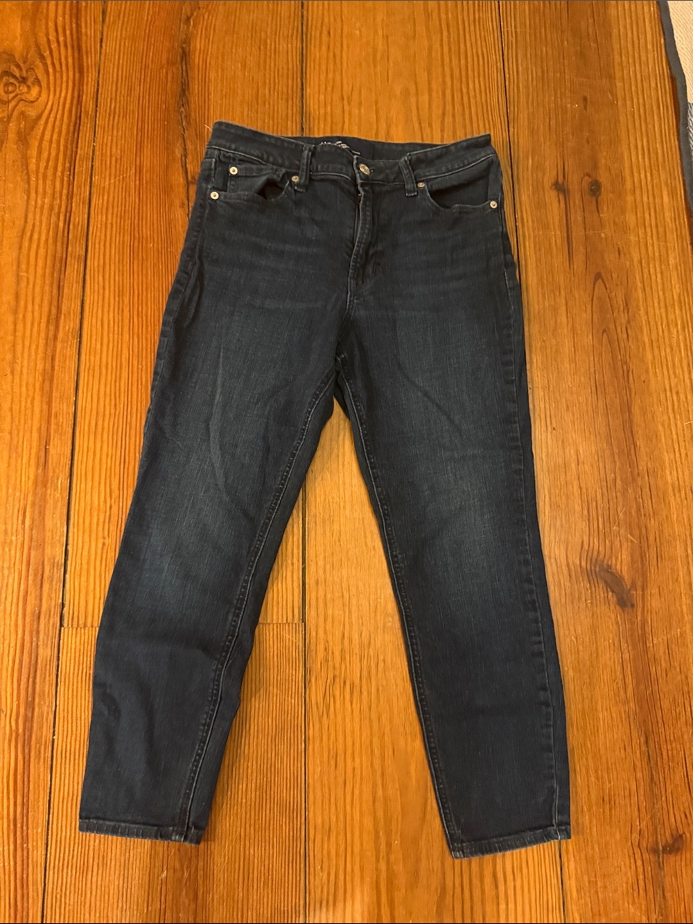 Women's Dark Blue high rise Stretch Skinny Jeans